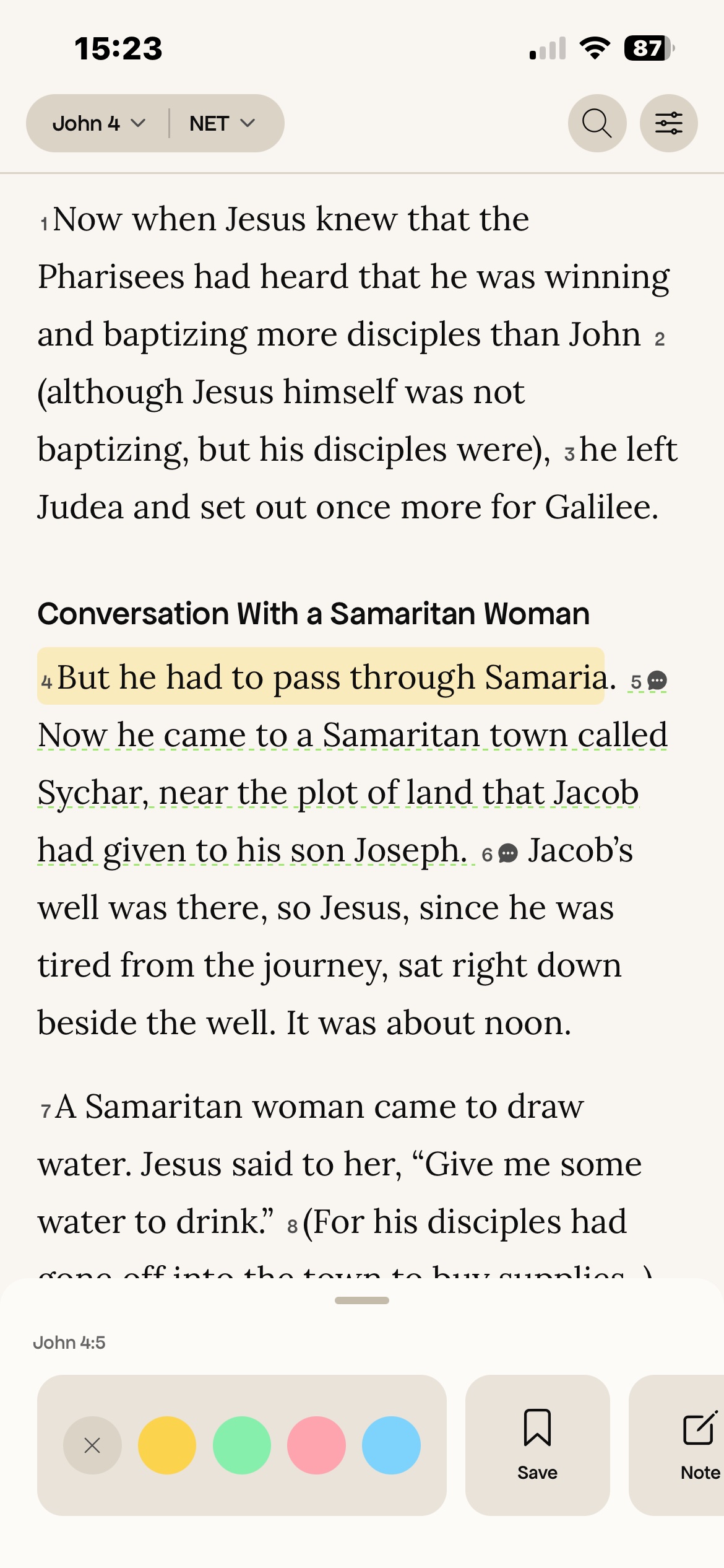 Verses, bookmarks, and notes that stay yours.